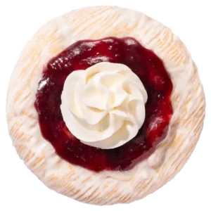 Crumbl Raspberry Butter Cake with raspberry jam